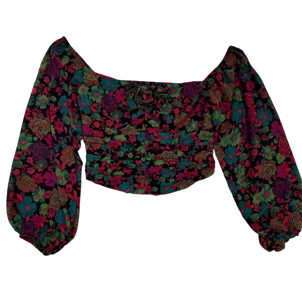 New Free People Oh Lala Floral Crop Top Size XS